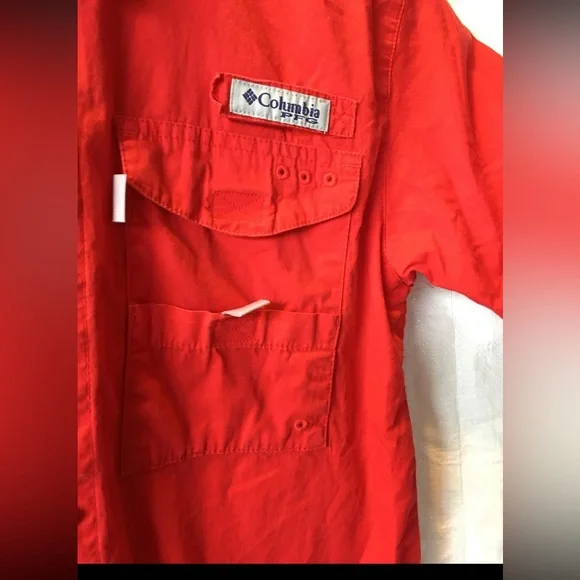 Columbia PFG Red Georgia Bulldogs Fishing Shirt Size Large - Picture 6 of 10